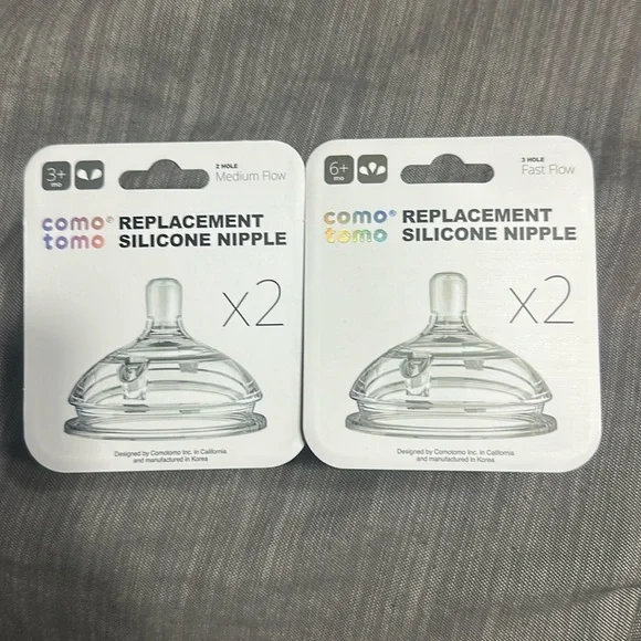 NWT Como Tomo Replacement Nipples | Medium and Fast Flow - Picture 1 of 3